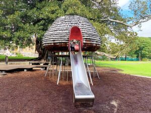 Cubby house slide at Jubilee Park