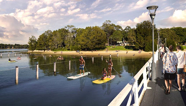 Swimming spot - artist impression, parramatta river