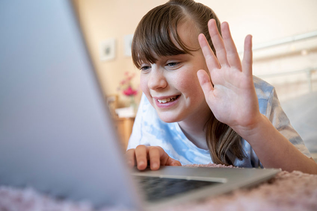 Cluey Learning girl on laptop