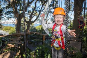 Child on Wild Ropes Treetops - Taronga Zoo